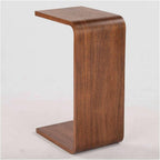 C-Shape Wooden Side Table – Multi-Functional for Living Room, Bedroom & Home Office, 23" Tall, Easy to Maintain