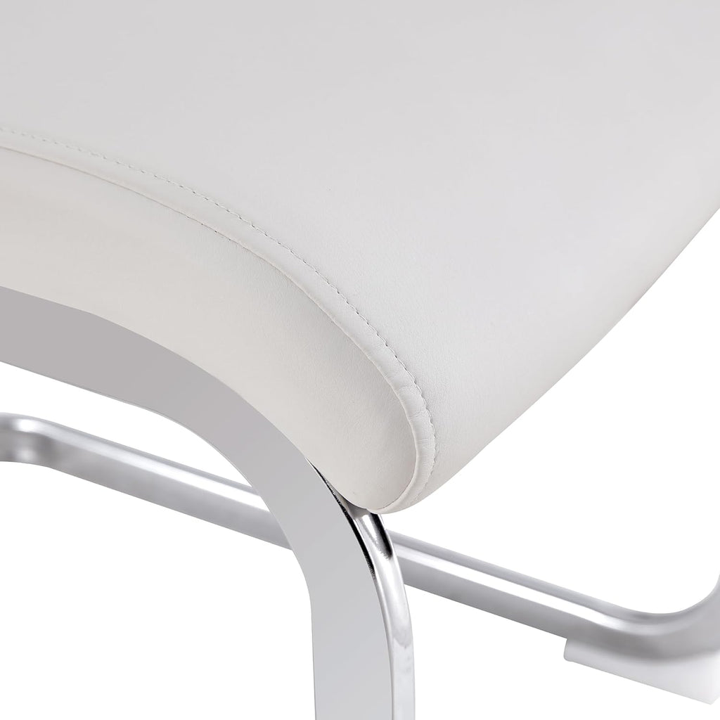 YUNDREAM Modern Marble Dining Table Set for 8,White Sliver 71''Dining Room Table with Chrome Plated XShaped Frame and Gray Leather Dining Chairs,Easy Assemble,Kitchen Table and Chairs for Dining Room