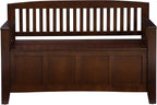 Linon Home Dcor Linon Home Decor Cynthia Storage Bench, 50"w x 17.25"d x 32"h, Walnut