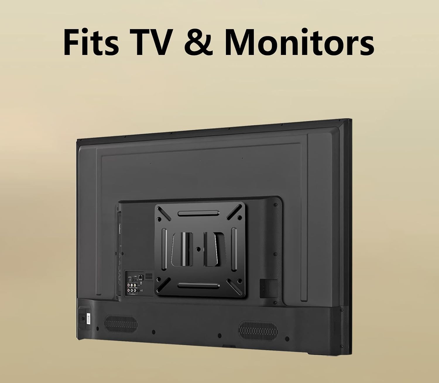 Nuyoah Monitor Wall Mount RV TV Mount Low Profile Wall Bracket VESA Mount | Small TV Mount for 14”-27” Monitor Computer Screens, Ultra Slim TV Bracket Fixed VESA 75x75 100x100mm Easy Mount for Camper