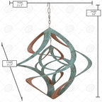 Red Carpet Studios The Original Double Helix Cosmix Wind Spinner, 14-Inch, Copper and Patina