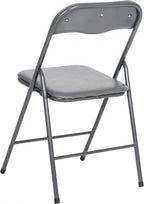 Flash Furniture Madison 5-Piece Folding Card Table and Chair Set, Gray | Portable, Indoor/Outdoor, Event Table and Chairs