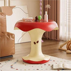 Resin Apple-Shape Side Table – Fruit Shaped Accent Table, Modern Small End Table for Living Room, Bedroom, or Entryway Décor, 18.9''W*19.7''H