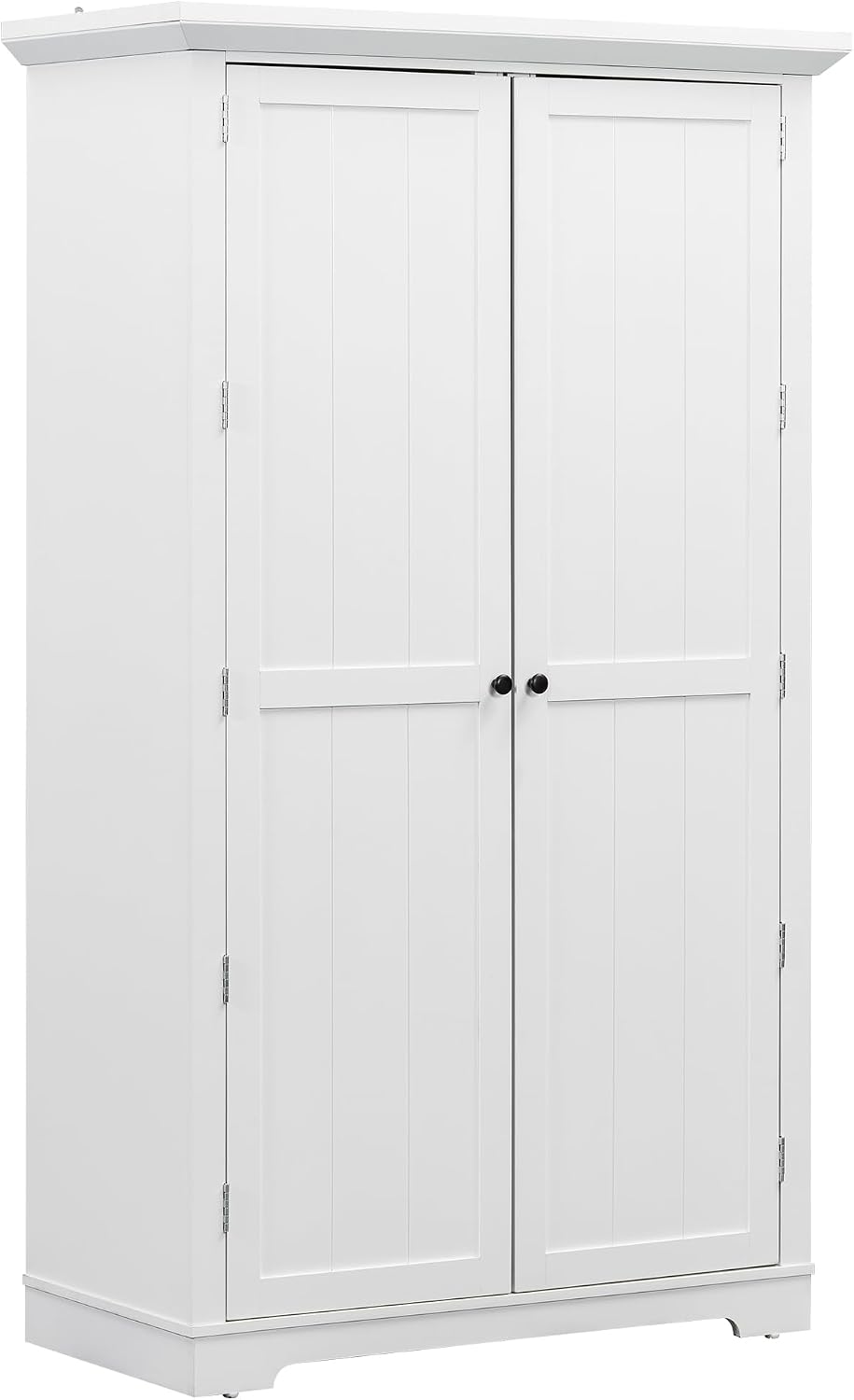 72''H Farmhouse Kitchen Pantry Cabinet, Freestanding Kitchen Pantry with Door Shelves, Adjustable Shelves, and 6 Drawers, Large Cupboard for Dining Room Living Room, White