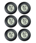 6 Pack Hygrometer Thermometer Digital Humidity Meter Indoor/Outdoor Humidity Monitor Reptile Thermometer for Greenhouse Humidors Terrarium Jars ℉/ ℃(6)