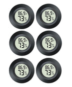 6 Pack Hygrometer Thermometer Digital Humidity Meter Indoor/Outdoor Humidity Monitor Reptile Thermometer for Greenhouse Humidors Terrarium Jars ℉/ ℃(6)