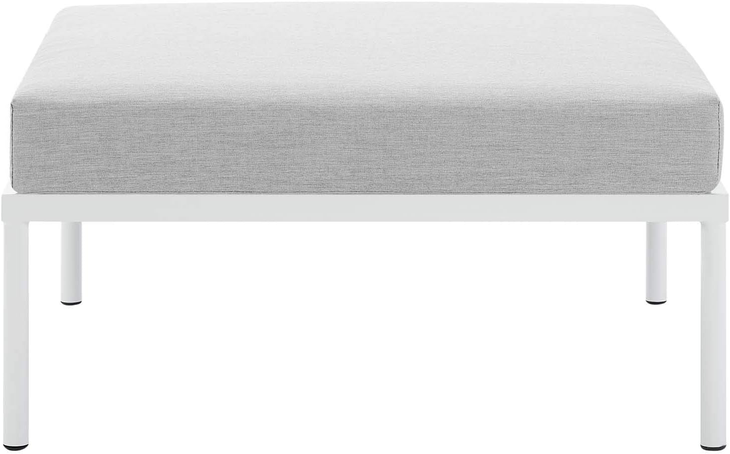 Modway Harmony Sunbrella® Outdoor Patio Aluminum Ottoman in Gray Gray