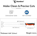 14-Inch Serrated Bread Knife, Premium High Carbon Stainless Steel Blade Knife for Bread with Ergonomic Handle, NSF Certified, DT-30 Series, Orange