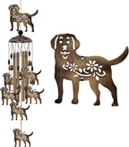 Outdoor Dogs Wind Chimes - Bronze Memorial Wind Bells, Mobile Sympathy Wind Catcher, Romantic Puppy Decor, Windchimes for Home, Balcony, Tree, Festival, Garden Hanging Decoration, Gifts for Mom
