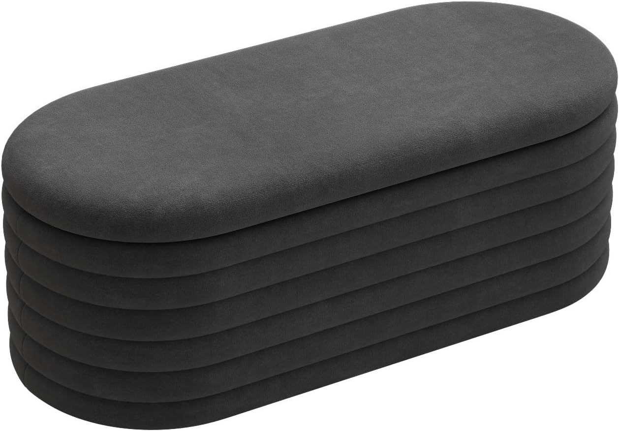 Modern Storage Bench, End of Bed Stool for Bedroom Living Room Entryway Closet