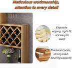 Modern Multifunctional Wine Rack, Practical Multi-Layer Wall Wine Rack, Bar Wall Decor, Suitable for Bar, Restaurant, Living Room(White)