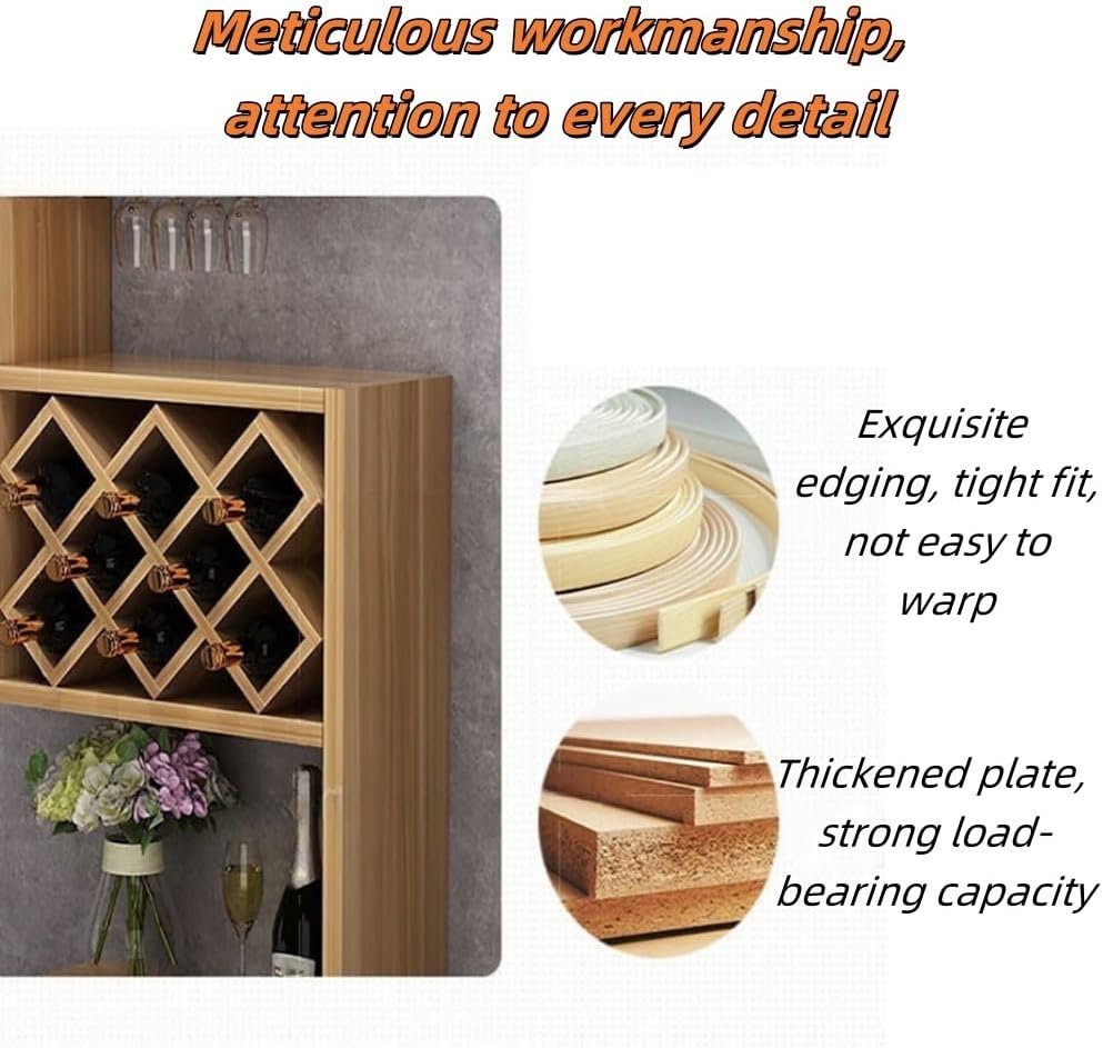 Modern Multifunctional Wine Rack, Practical Multi-Layer Wall Wine Rack, Bar Wall Decor, Suitable for Bar, Restaurant, Living Room(White)