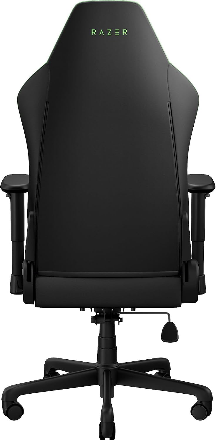 Razer Iskur V2 X NewGen Ergonomic Gaming Chair, Black/Green | Gen-2 EPU Leather with CoolTouch, Lumbar Support, Ultra-Wide Base, Foam Cushions, Adjustable 152 Degree Recline, 2D Armrests