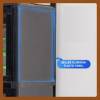 Kitchen Pantry Storage Cabinet Environmental Aluminum Composite Panel Aluminum Alloy Guardrail Pantry Cabinet, for Kitchen Living Room Bathroom(80 * 40 * 136cm)