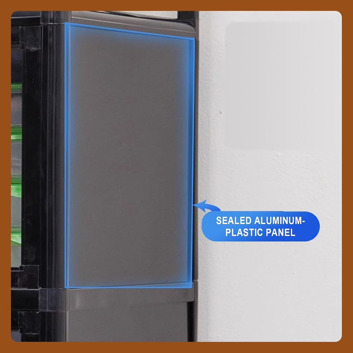 Kitchen Pantry Storage Cabinet Environmental Aluminum Composite Panel Aluminum Alloy Guardrail Pantry Cabinet, for Kitchen Living Room Bathroom(80 * 40 * 136cm)