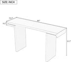 Quarte 60-Inch Modern Console Table with Geometric Clean Lines Design, Spacious Entryway Table for Hallway, Living Room & Office (Navy Blue/60)