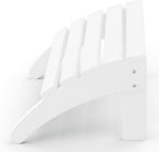 WestinTrends Outdoor Patio Adirondack Ottoman Foot Rest, All Weather Poly Lumber Foot Stool for Adirondack Chair, Widely Used for Outside Porch Pool Lawn Backyard, White
