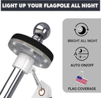 ZMTECH 1PC Flagpole Solar Light, Solar Flag Pole Lights, Outdoor Waterproof LED for 5-10FT Flag Poles, Flag Light Fits 1in Diameter Poles, Auto On/Off & Solar Charging (Black)