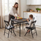 Kids 5-Piece Folding Activity Table and Chair Set Black | (Shipment from Walmart) Kids 5-Piece Folding Activity Table and Chair Set for Home Daycare Playroom, White