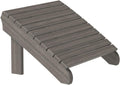 Furniture Barn USA Poly Lumber Deluxe Adirondack Footrest, Coastal Gray