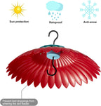 Squirrel Baffle for Hanging Bird Feeder Rain Cover for Outside Weather Guard Protect Feed from Sun Blue Dome Attract Hummingbirds, Moat Proof, Easy to Clean-14inch(Red)