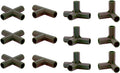 12PCS Fitting 16MM 4 Types Stable Support Heavy Duty Greenhouse Frame Building Connector Black Suitable for Grape Trellis Sunscreen Shed Gardening