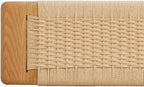 Wood Dining Bench with Hand Woven Rattan Seat, Farmhouse Entryway Bench for Bedroom, Kitchen, Living Room (Oak+Wood)
