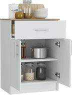 Pantry Cabinet,One Drawer,One Double Door Cabinet with Two Shelves,for Kitchen,Dining Room