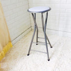 28inch/70cm Counter Height Bar Stool,Backless Folding Chair with 300lbs Capacity,Portable Folding Stool for Home Kitchen Party