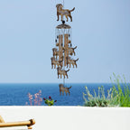 Outdoor Dogs Wind Chimes - Bronze Memorial Wind Bells, Mobile Sympathy Wind Catcher, Romantic Puppy Decor, Windchimes for Home, Balcony, Tree, Festival, Garden Hanging Decoration, Gifts for Mom
