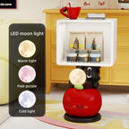 Narrow Bedside Table, Mini Cartoon Bedside Cabinet, Cute Cream Style Nightstand, Night Stand for Bedroom, Living Room(Yellow)