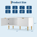 IDEALHOUSE Shoe Storage Bench, 42" Wooden Storage Chest, Loads 300 lb, Easy Assembly, Storage Ottoman Bench for Entryway Bedroom Living Room, White