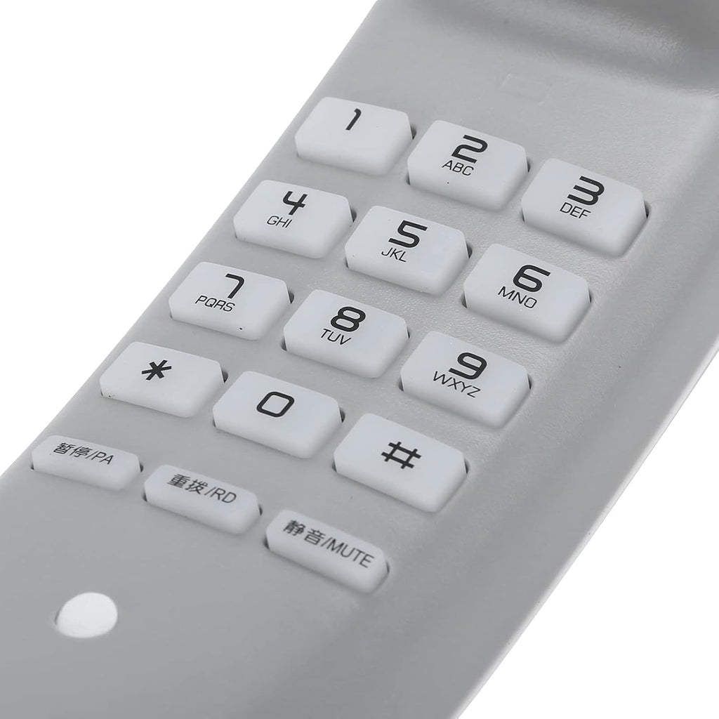 Upgrade A061 White Table Wall Mounting Extension Telephone Corded Phone Desk Phone with One Key Re Dial Save Space for Home Business