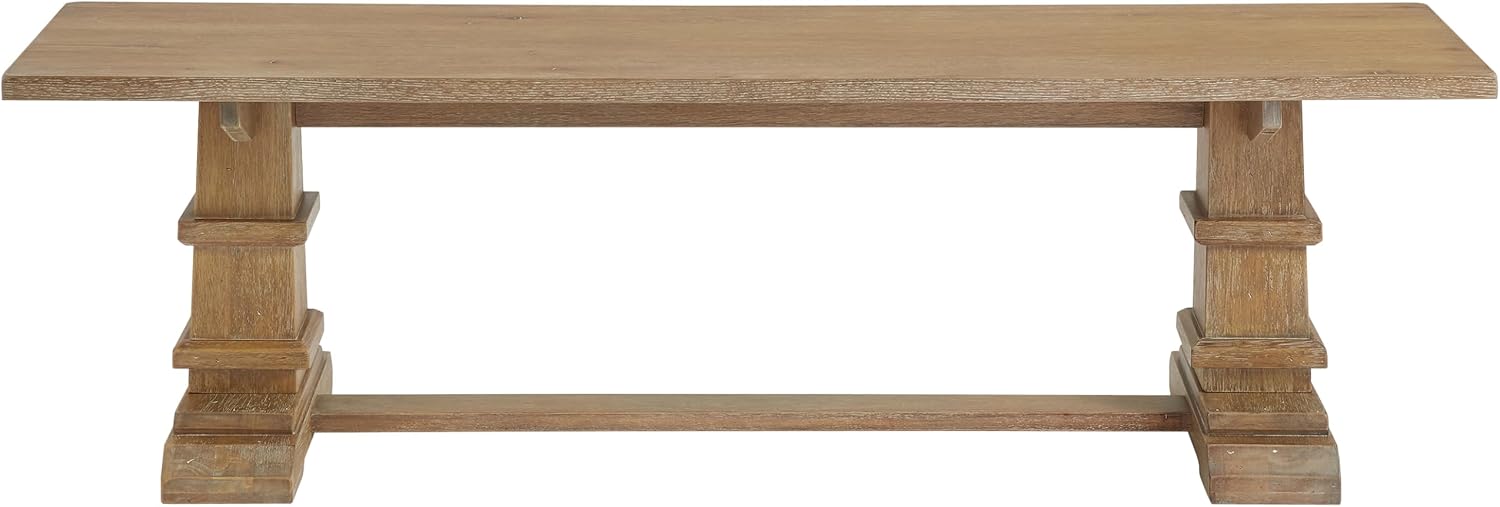 Crosley Furniture Joanna Wood Dining Bench for Entryway or Mudroom, Rustic Brown