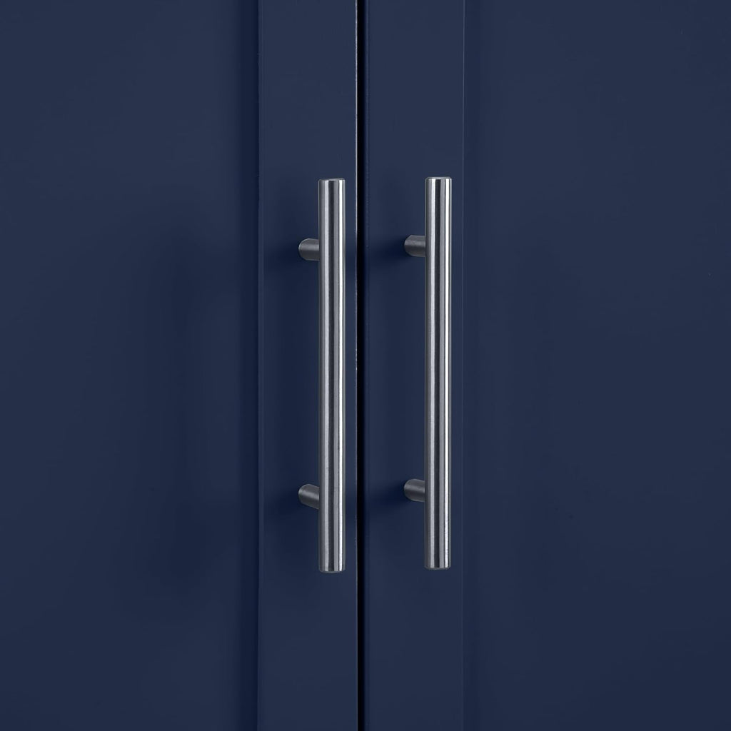 Crosley Furniture Savannah Tall Pantry Storage Cabinet with Shelves, Kitchen, Dining, or Laundry Room, Navy