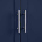 Crosley Furniture Savannah Tall Pantry Storage Cabinet with Shelves, Kitchen, Dining, or Laundry Room, Navy