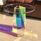 Acrylic End Table, Colorful Coffee Table, Modern Nightstand for Living Room, Bedroom