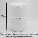 Chinese-Style Drum Stool, Ceramic Decorative Garden Stool, Round Gardening Stool Seating, Garden Decorations - Makeup Stool, Sitting Stool, Small Side Table(Gold)