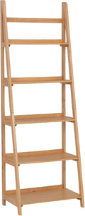 Linon Melissa Natural Wooden Five Shelf Ladder Bookcase