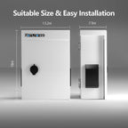 Outdoor Electrical Box with Thermostat and Fan, Cold-Rolled Steel Plate, Aluminum Alloy Back Beam, One-Piece Ventilation Design, IP65 Waterproof, Wall/Pole Mounted. (17.7" x 13.7" x 7.9")