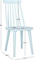 SAFAVIEH Furniture - Burris Side Chair Set of 2 - Pale Blue - Solid Wood - Modern Clean-Line Design - Ideal for Dining Room, Kitchen, Living Room, 17.7" Seat Height (AMH8511G-SET2)