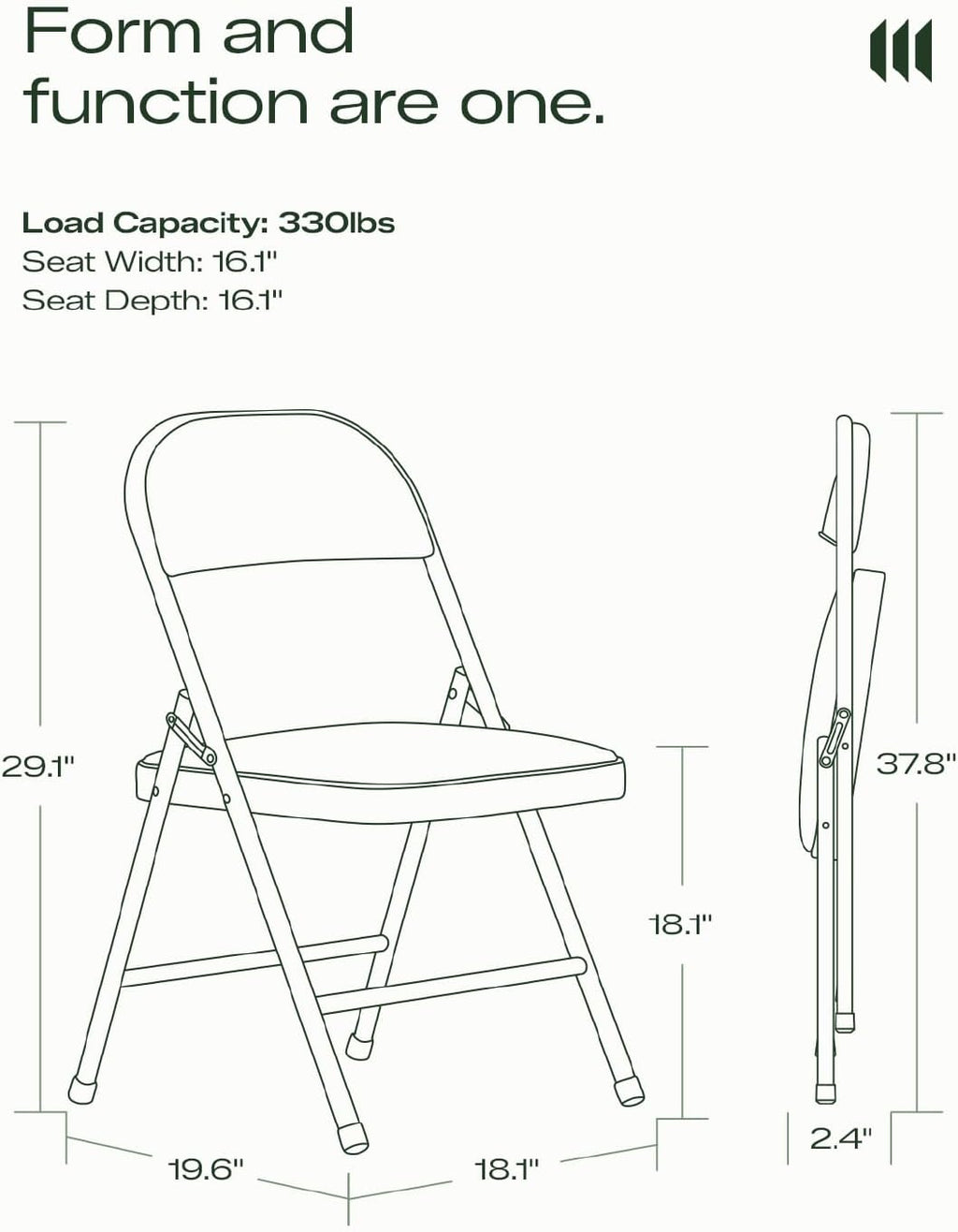 Folding Chair 4 Pack, Comfy PU Leather Padded Folding Chairs for Outside and Indoor, Heavy Duty Portable Foldable Metal Commercial Seat for Home Office, Dorm, Party, Backyard, Lawn, Patio