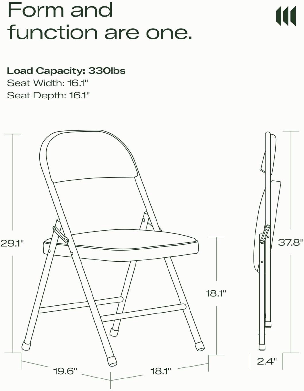 Folding Chair 4 Pack, Comfy PU Leather Padded Folding Chairs for Outside and Indoor, Heavy Duty Portable Foldable Metal Commercial Seat for Home Office, Dorm, Party, Backyard, Lawn, Patio