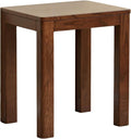 100% Solid Wood End Table for Living Room, Walnut Dining Stools with Round Edges, 17-inch Step Stool Vanity Ottoman Footrest for Dining Room Living Room Entryway