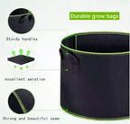 5-Pack 5 Gallon Grow Bags 300G Thickened Nonwoven Fabric Pots Plant Grow Bags with Handles,for Low Stress Plant Training Fruits, Vegetables, and Flowers