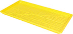 SUNPACK 10" x 20" Heavy Duty Mesh Plastic Seed Starting Tray, Yellow, 1" - Ensures Water Drainage and Aeration, Perfect for Greenhouses or Indoor Gardening