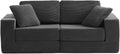 FILUXE Modular Sectional Sofa, Modern Modular Sofa Couch with Deep Seat，Comfy Cloud Couch, Sectional Couches for Living Room, Bedroom and Apartment，2-Seater，Dark Grey