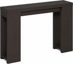 Furinno ARA 47-Inch Wide Entryway Table, Narrow Console Table, Dark Oak | Thick Frame Sofa Table with Shelf, Farmhouse Couch Table Behind Sofa, for Entrance, Hallway, Living Room
