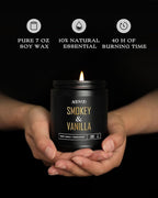 AOOVOO Scented Candles for Men - 4 Pack Candles for Home Scented, 28oz Soy Wax, 200 Hour Burn Time, Men Candle Set, Leather/Smoke & Vanilla/Whiskey Caramel/Lavender Candle Set