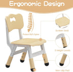 IDEALHOUSE Adjustable Height Kids Table and 2 Chairs Set – Writable Whiteboard Top, Non-Slip Legs, Easy to Clean, Ideal for Toddlers and Children Ages 2-10, Multi-Activity Table for Home, Nursery,